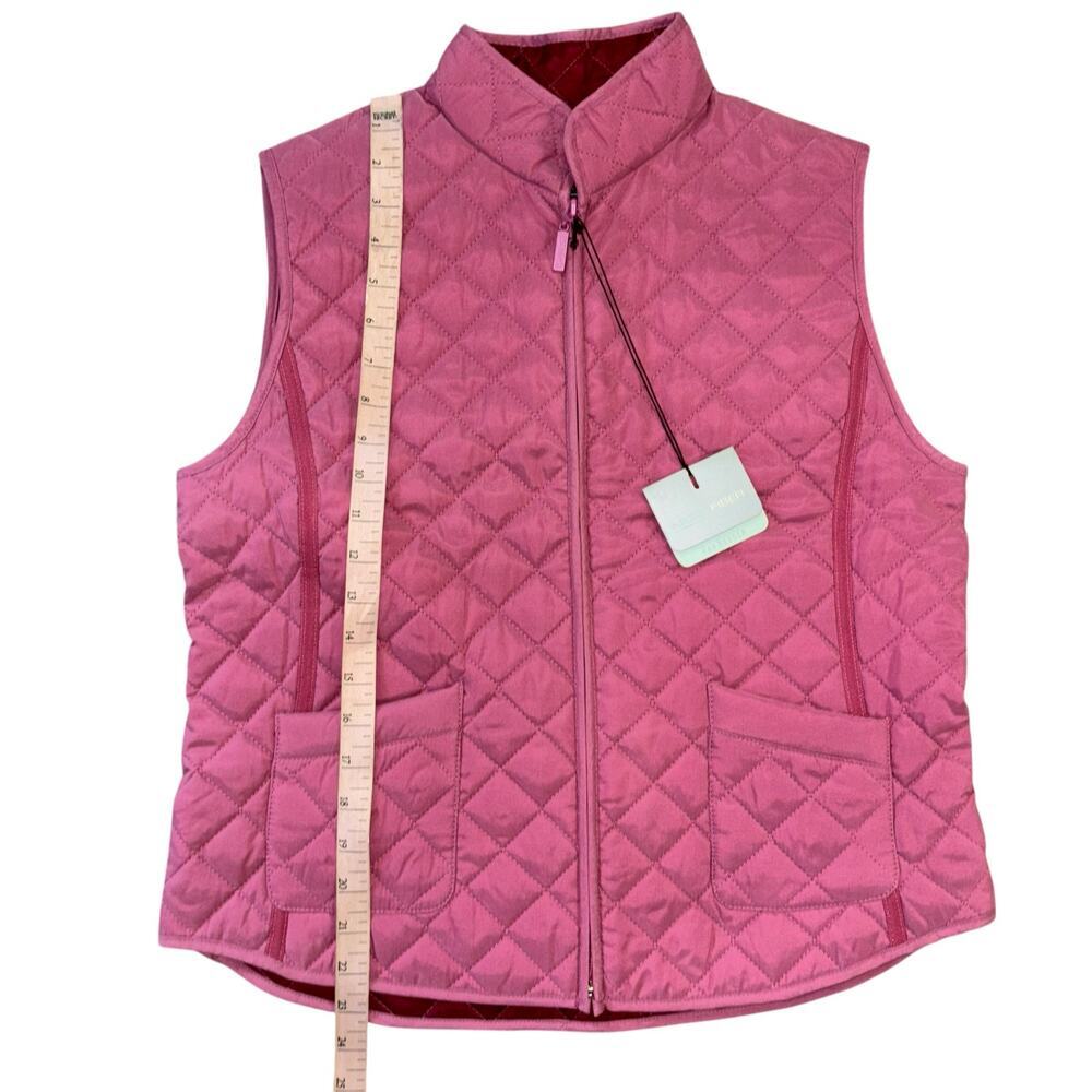 NWT Van Heusen Rose Pink Quilted Vest Women’s S Autumn Old Money Classic Casual - Picture 10 of 10
